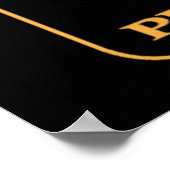 Pennsylvania Railroad Logo, Black & Gold Poster (Hoek)