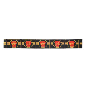 Pennsylvania Railroad Logo, Black & Gold Ribbon Satijnen Lint