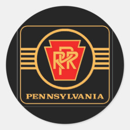 Pennsylvania Railroad Logo, Black & Gold Ronde Sticker