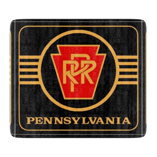 Pennsylvania Railroad Logo, Black & Gold Snijplank (Voorkant)