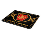 Pennsylvania Railroad Logo, Black & Gold Snijplank (Hoek)