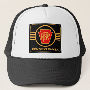 Pennsylvania Railroad Logo, Black & Gold Trucker Pet