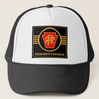 Pennsylvania Railroad Logo, Black & Gold Trucker Pet