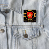 Pennsylvania Railroad Logo, Black & Gold Vierkante Button 5,1 Cm (In situ)