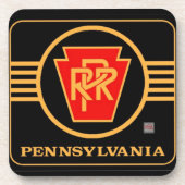 Pennsylvania Railroad logo Hard plastic onderzette Bier Onderzetter (Voorkant)