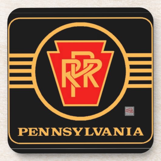 Pennsylvania Railroad logo Hard plastic onderzette Bier Onderzetter (Voorkant)