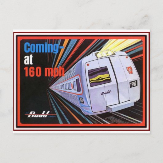 Pennsylvania Railroad Metroliner 1967 Briefkaart (Voorkant)