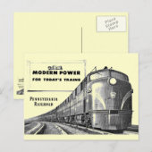 Pennsylvania Railroad Modern Train Power Briefkaart (Voorkant / Achterkant)