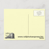 Pennsylvania Railroad Modern Train Power Briefkaart (Achterkant)