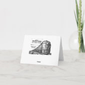 Pennsylvania Railroad Modern Train Power Note Kaar Kaart (Achterkant)