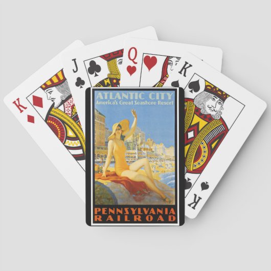 Pennsylvania Railroad naar Atlantic City Pokerkaarten (Achterkant)