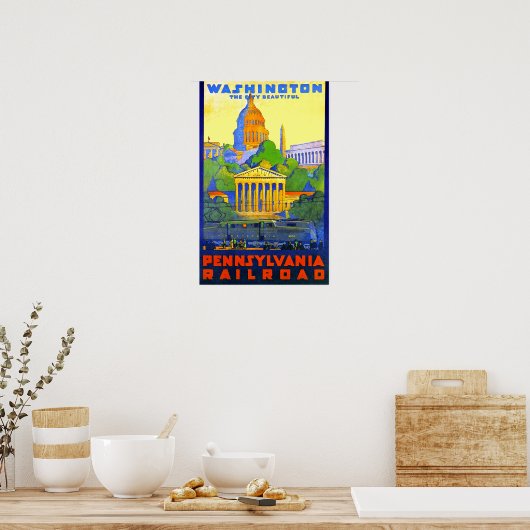 Pennsylvania Railroad naar Washington DC Poster (Keuken)