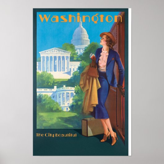 Pennsylvania Railroad Reisposter (Washington) Poster (Voorkant)