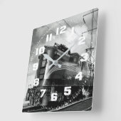 Pennsylvania Railroad Square Wall Clock Vierkante Klok (Hoek)