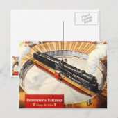 Pennsylvania Railroad Steam Turbine Briefkaart (Voorkant / Achterkant)