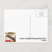 Pennsylvania Railroad Steam Turbine Briefkaart (Achterkant)