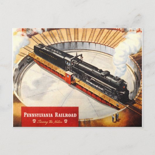 Pennsylvania Railroad Steam Turbine Briefkaart (Voorkant)