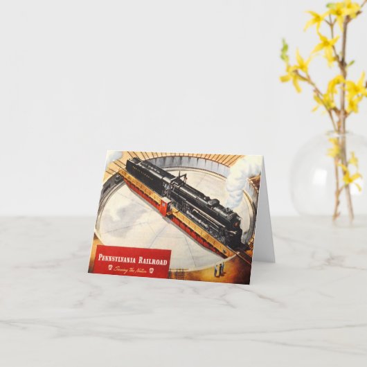 Pennsylvania Railroad Stoomturbine Note Kaart (Gele Bloem)