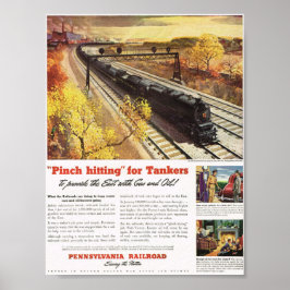 Pennsylvania Railroad Tanker Trains 1942 Poster