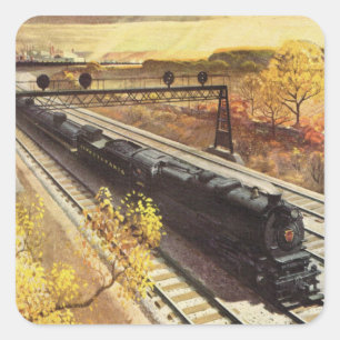 Pennsylvania Railroad Tanker Trains 1942 Vierkante Sticker