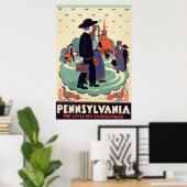 Pennsylvania Railroad The Little Red Schoolhouse Poster (Thuiskantoor)