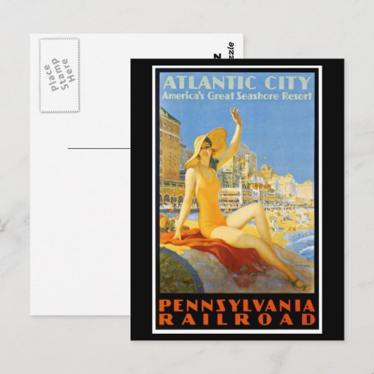 Pennsylvania Railroad to Atlantic City Briefkaart (Voorkant / Achterkant)