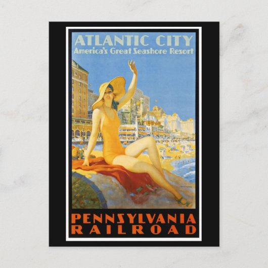 Pennsylvania Railroad to Atlantic City Briefkaart (Voorkant)