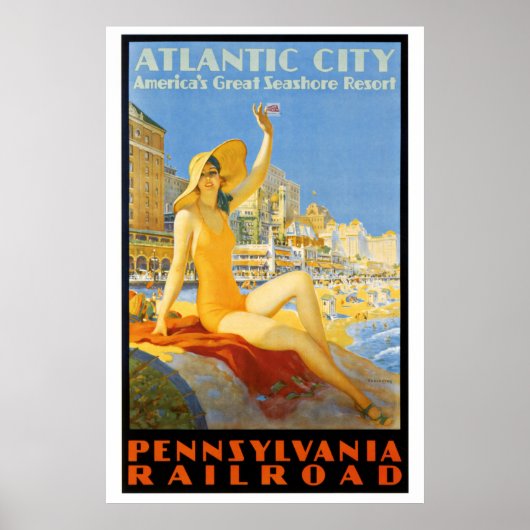 Pennsylvania Railroad to Atlantic City Poster (Voorkant)