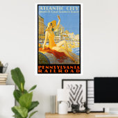 Pennsylvania Railroad to Atlantic City Poster (Thuiskantoor)