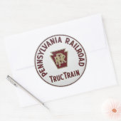 Pennsylvania Railroad TrucTrain Service Ronde Sticker (Envelop)