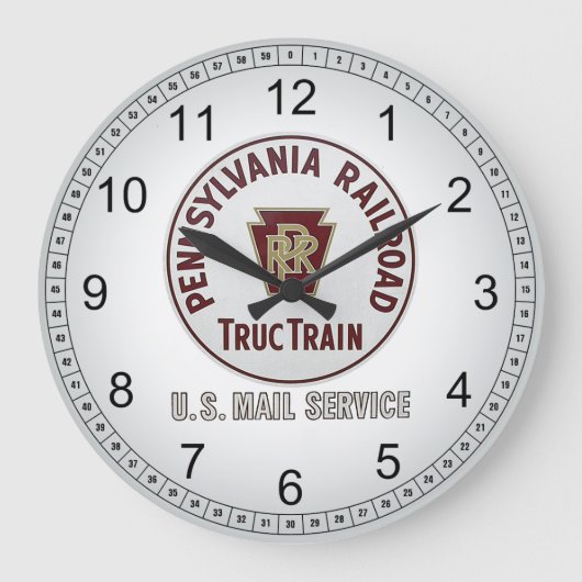 Pennsylvania Railroad TrucTrain Service Wall Clock Grote Klok (Voorkant)