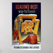  Pennsylvania Railroad Winter Travel Poster (Voorkant)
