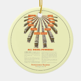 Pennsylvania Railways East-West Now all Diesel Keramisch Ornament