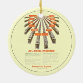 Pennsylvania Railways East-West Now all Diesel Keramisch Ornament (Achterkant)