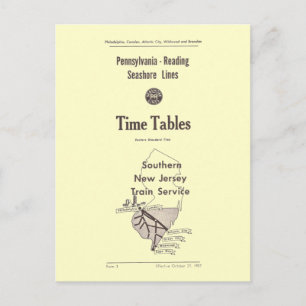 Pennsylvania Reading Seashore Lines 1957 Briefkaart