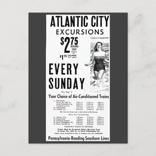 Pennsylvania Reading Seashore Lines 1962 Briefkaar Briefkaart (Voorkant)