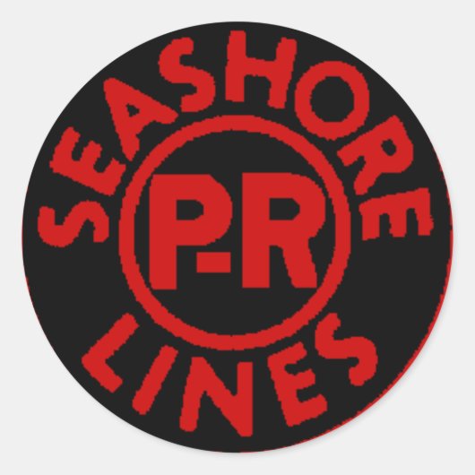 Pennsylvania Reading Seashore Lines Logo Ronde Sticker (Voorkant)