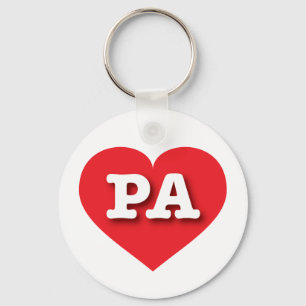 Pennsylvania Red Heart - Ik hou van PA Sleutelhanger