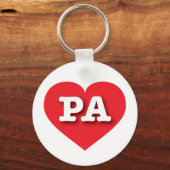 Pennsylvania Red Heart - Ik hou van PA Sleutelhanger (Voorkant)