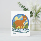 Pennsylvania Reislogo Briefkaart (Staand voorkant)