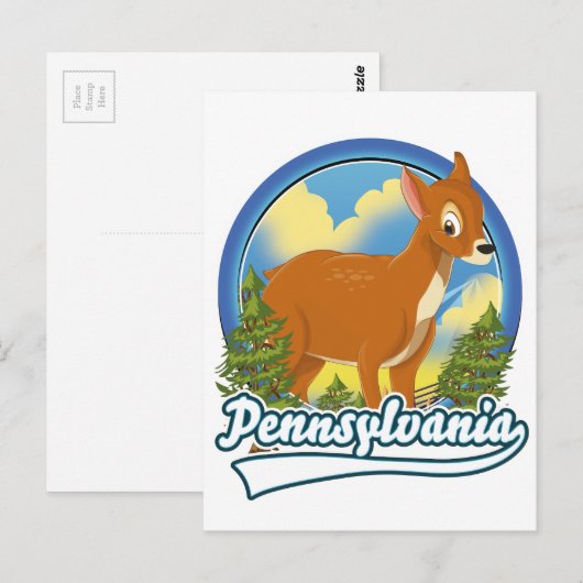Pennsylvania Reislogo Briefkaart (Voorkant / Achterkant)