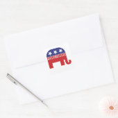 Pennsylvania Republikeinse Olifant Vierkante Sticker (Envelop)