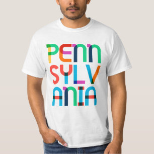 Pennsylvania  Retro Pop Art Colorful 80s T-shirt