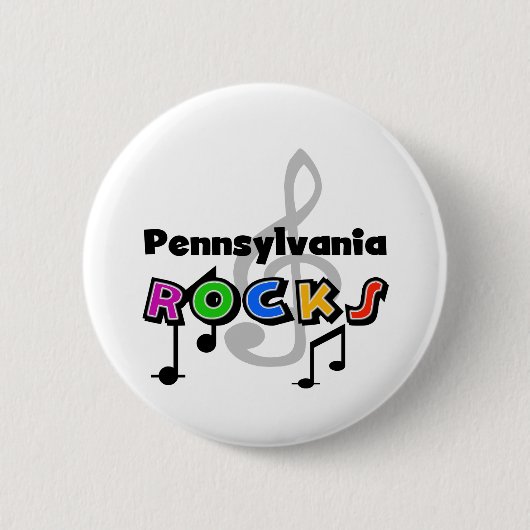 Pennsylvania Rocks Ronde Button 5,7 Cm (Voorkant)
