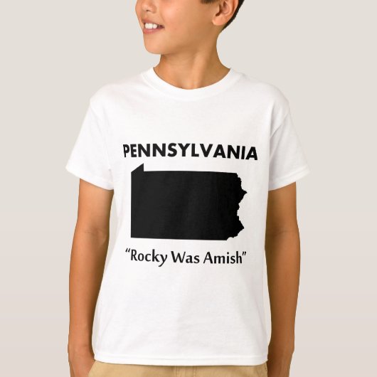 Pennsylvania - Rocky Was Amish T-shirt (Voorkant)