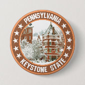 Pennsylvania Ronde Button 7,6 Cm (Voorkant)