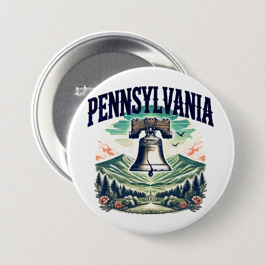 Pennsylvania Ronde Button 7,6 Cm (Voorkant /achterkant)