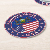 Pennsylvania Ronde Kartonnen Onderzetter (Gebogen)