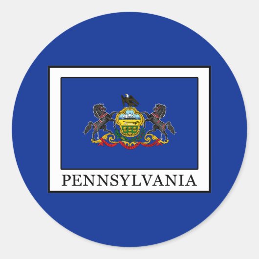 Pennsylvania Ronde Sticker (Voorkant)
