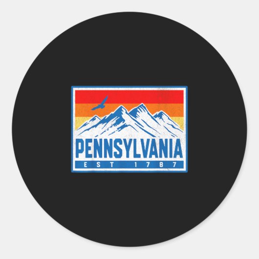 Pennsylvania  ronde sticker (Voorkant)